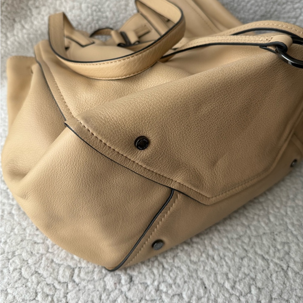 Calvin Klein Rudy Nude Pebble Leather Bucket Tote - Picture 8 of 11
